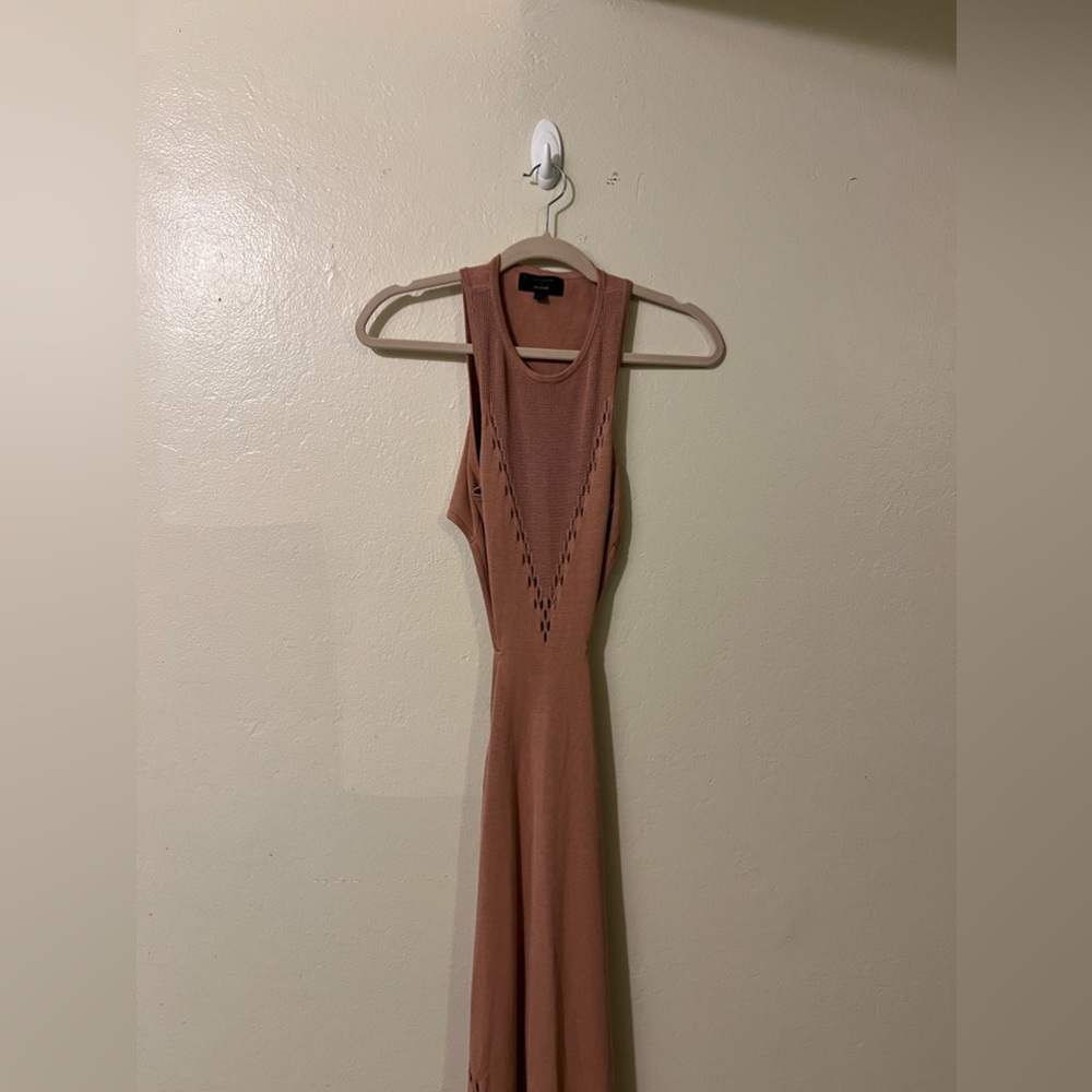 Elegant Tan Sleeveless Dress